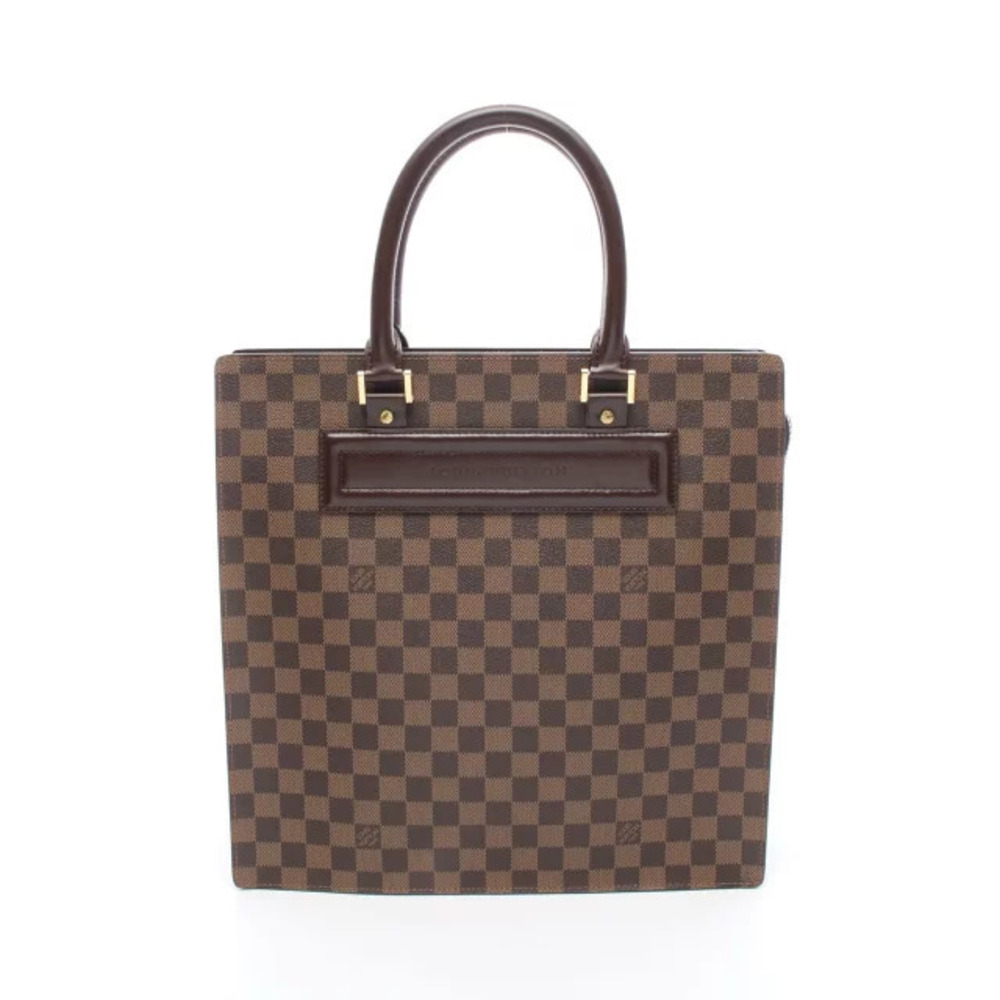 Louis Vuitton Venice Damier Ebene Brown Tote Bag Canvas Leather Brown